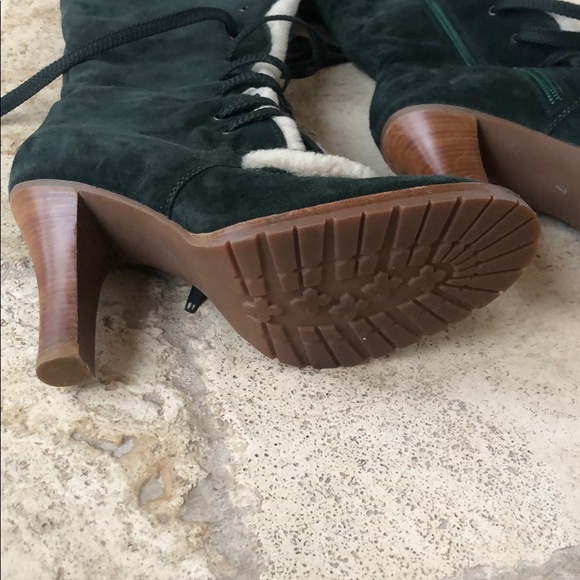 Emerald Green Shearling Marc Jacobs Boots - Picture 2 of 4
